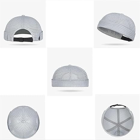 Men’s Breathable Brimless Docker Hat 2026 New Summer Style Mesh Tang Beanie Adjustable Lightweight Ultra Cooling Skull Mesh Skull Cap Casual Unisex