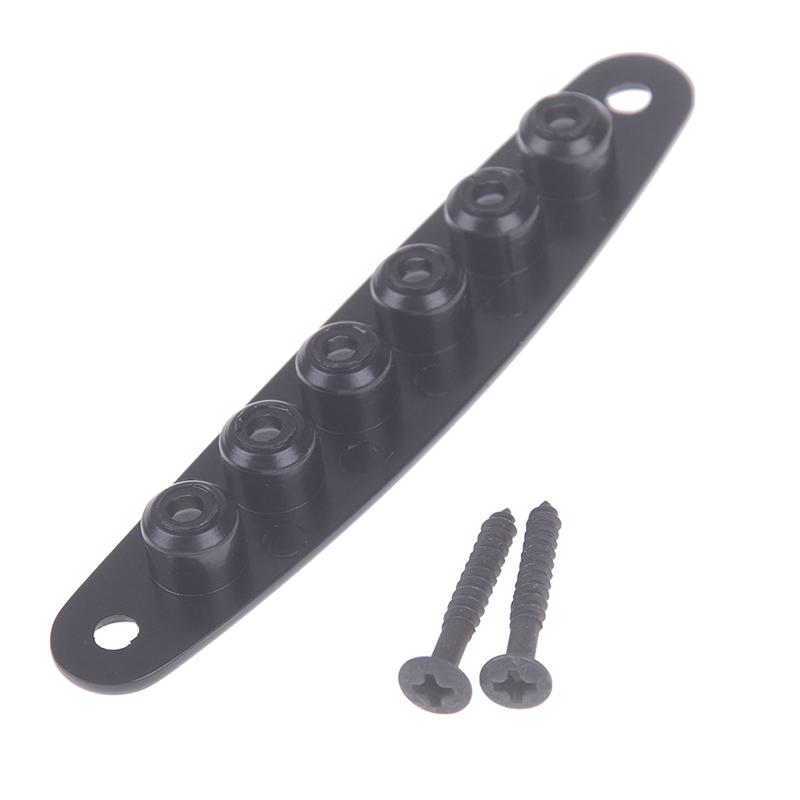 

1 шт. Бридж для гитары, струны сквозь корпус, втулки-феррулы, пластина, гитарный аксессуар чёрный