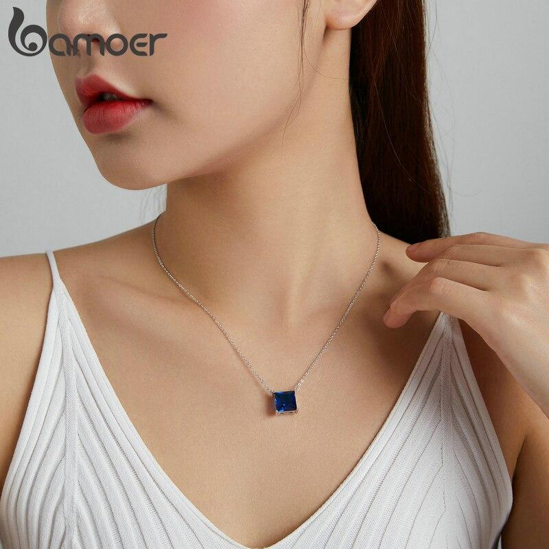 Buy BAMOER 925 Sterling Silver Square 