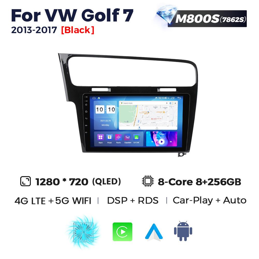 Navifly 2 Din Android Autoradio 10 Zoll Für Volkswagen VW Golf 7 2013-2017 Kabelloses Carplay Auto Multimedia Video Player DSP RDS
