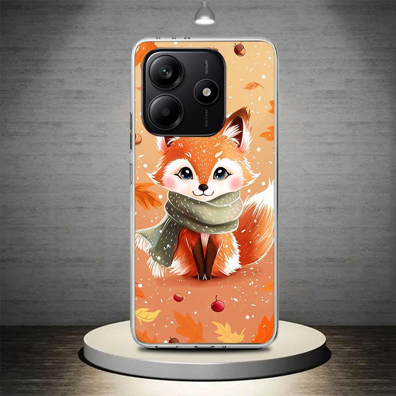 Animal Fox Phone Case Cover for Xiaomi Redmi Note 10 11 12 13 14 Pro Plus 14S 13 12S 11S 11T 11E 10S Soft Coque Redmi Note 10 11