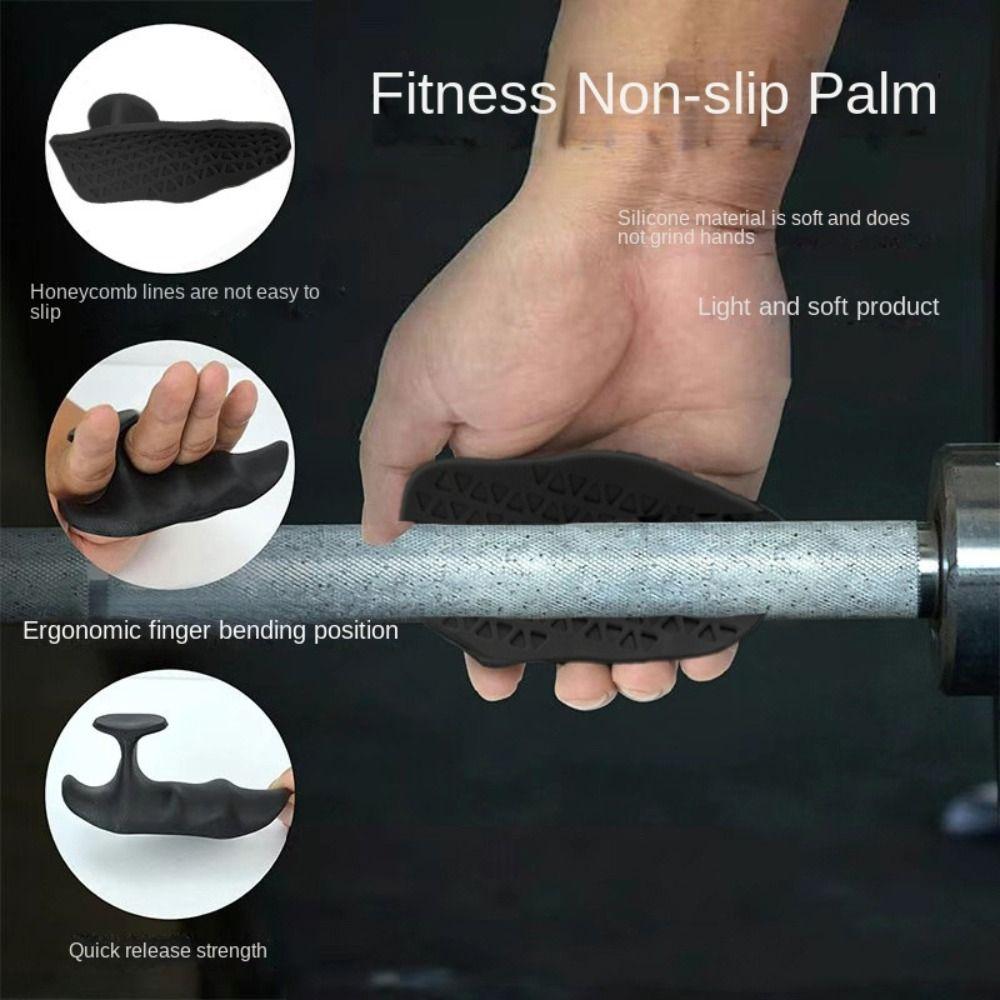 1 Pair Triangle Texture Fitness Palm Guard Anti-slip Fitness Hand Power Belt Pull-ups