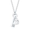 European and American Fashion Sterling Silver Key Lock Heart Necklace Women's Versatile 925 Silver Pendant Collarbone Chain