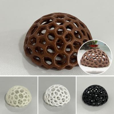 Shrimp Dome Hide 3D Printed Aquarium Fish Hide Safe Cherry Shrimp Hideout Dome Hideaway for Fry Small Fish And Newborn Fish