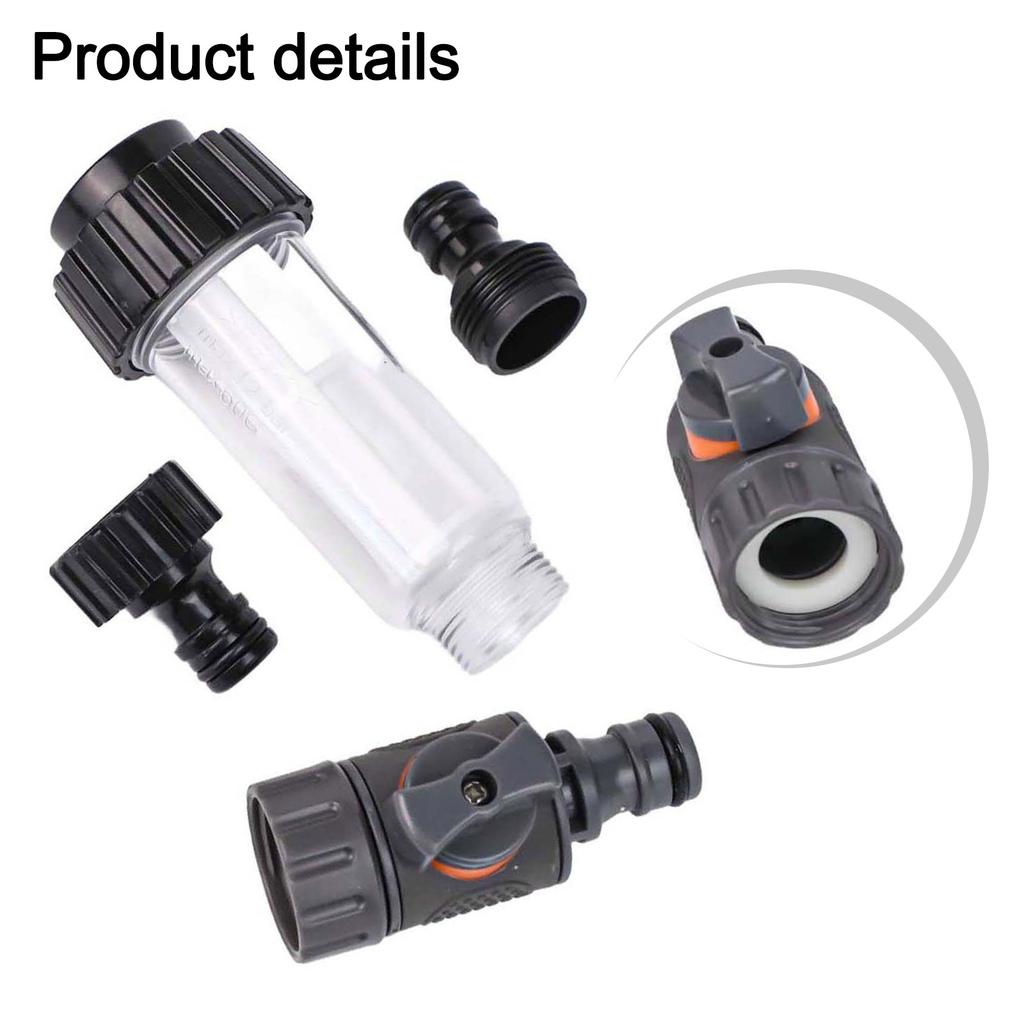 For Garden Pumps Quick Adapter System Pressure Washer Filter Kit For Outdoor Use 21*7*7CM Hose Removes Impurities