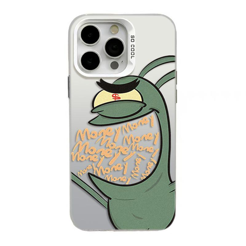 Silver Cartoon Niche iPhone 17 Case Compatible with 15 Pro Max, 14 Pro, 13, 16 Pro