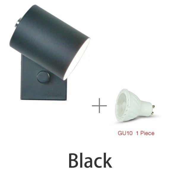 Adjustable Angle Modern Minimalist Bedside Wall Lamp with GU10 Spotlight for Living Room