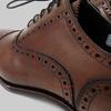 Excellent SHETLANDFOX Leather Shoes Brown Leather Mens 6.5 15KVS 3049SF Used