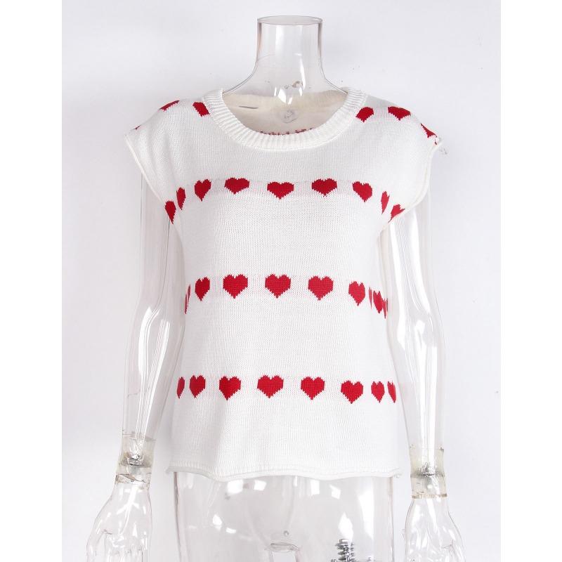 Women's Fall and Winter Solid Color Knit Loose Crew Neck Short-sleeved Sweater