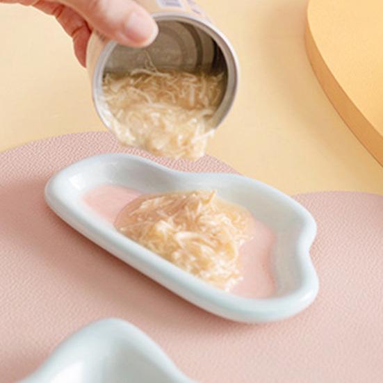 Ceramic Cats Feeding Bowl Whisker Friendly Kitten Food Dish Wide Shallow Pet Feeder