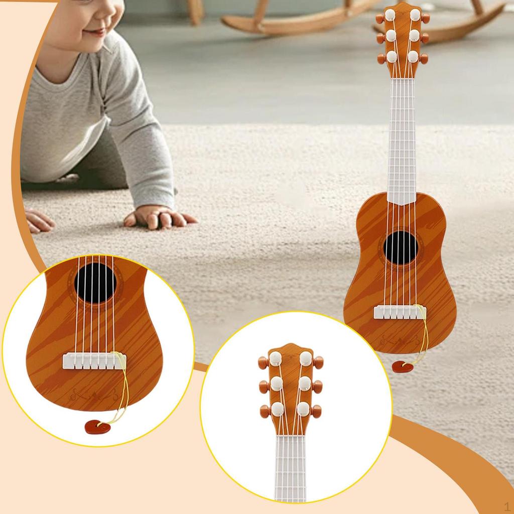Kids Guitar Toy 6 Strings Musical Realistic Educational Learning for Children