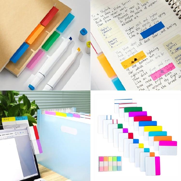 1 Set Index Tabs Colored Page Markers Reading Tabs for Books Binders Notebook and File Folders