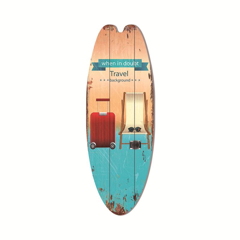 Hawaiian Surfboard Pendant Beach Wall Decoration Sign