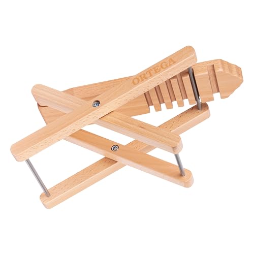 ORTEGA OWFS-1NT Natural Wood Guitar Footrest, Birch Wood with 5 Adjustable Positions and Guitar Head Design (Official Japanese Product)