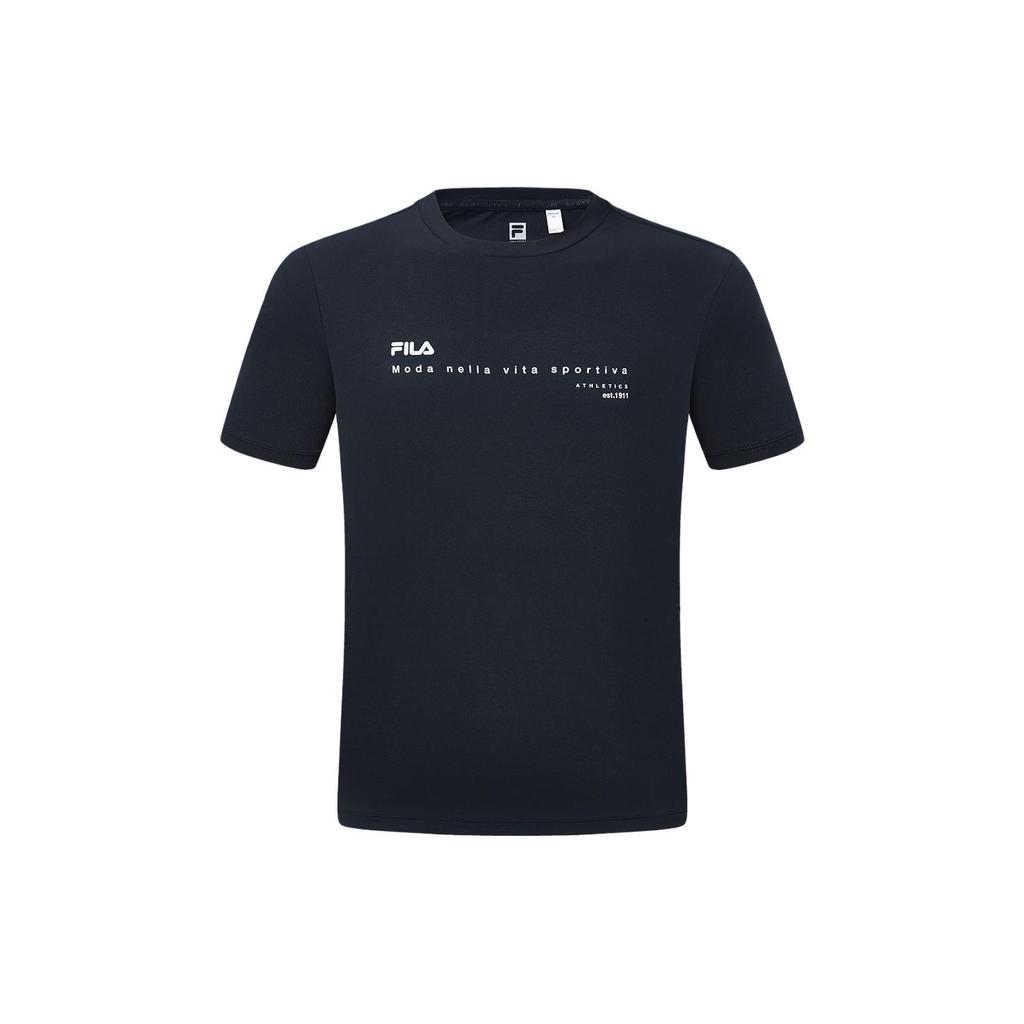 New FILA SS24 T Shirt Men's Pitch Black A11M321109ABK