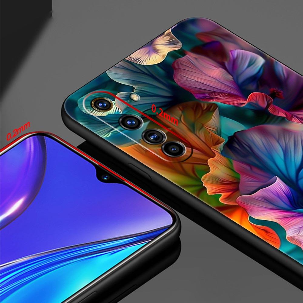Abstract Plants Flower Soft TPU For Realme 13 12 11 10 9 Pro Plus GT3 GT2 C21 C25 C35 C53 C55 C67 Pro 5G Phone Case Cover Fundas