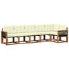 Outdoor Sofa Set with Cushions 6 Pcs Natural and Cream