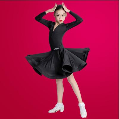 Girls Latin Dance Dress Children Ballroom Dance Dresses Kid Salsa Rumba Cha Cha Samba Tango Top Skirt Stage Performance Clothing