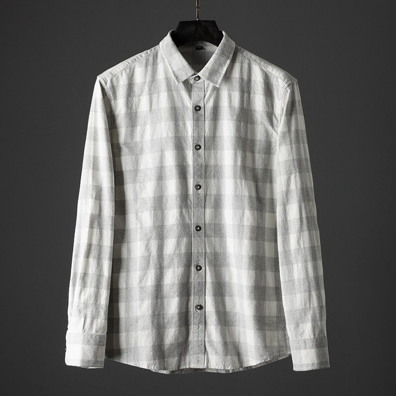 First-Line Brand Export Long-Sleeved Shirt Light gray L