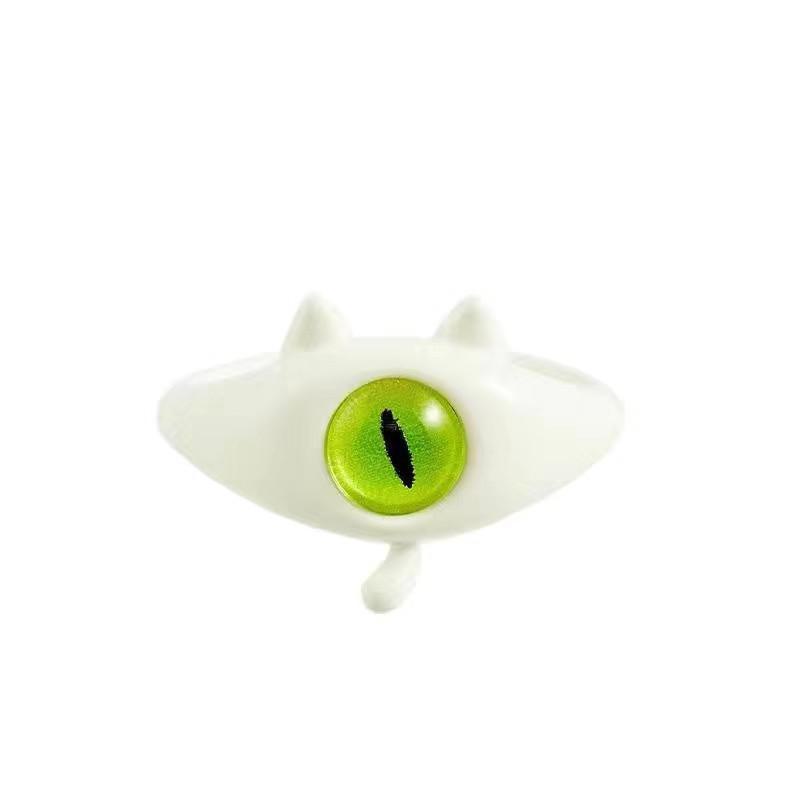 "Funny Black Cat Cartoon Ring - Big Eyes, Cute Gift for Girlfriends & Couples"