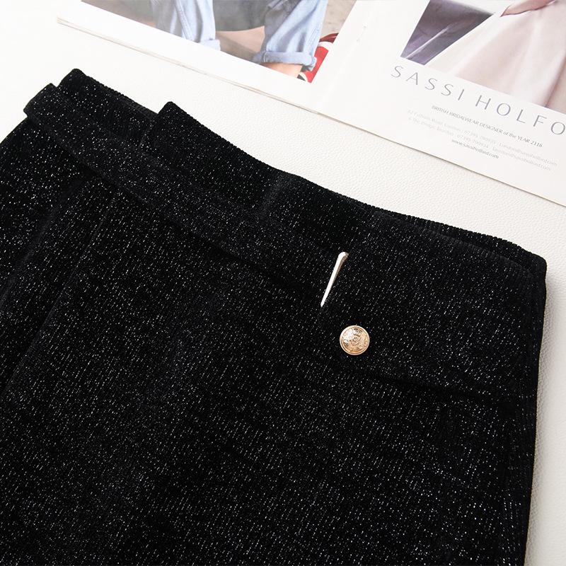 Women's Black Wool A-line Midi Skirt with Irregular Hem for Autumn/Winter 2024