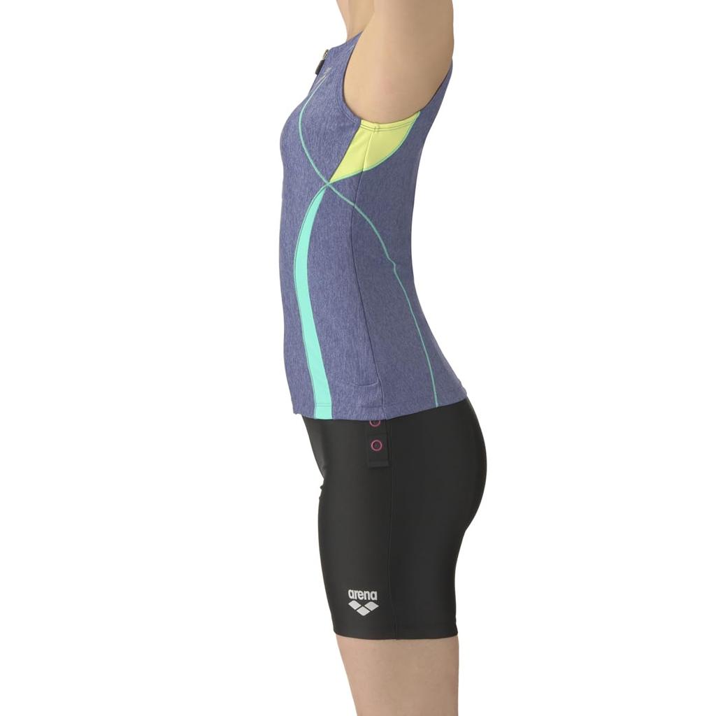 Swimsuit Fitness Separates Mid Insert Blue x Emerald M [Arena] (Cover Back, Leg, Pad) Women's (BLEM)