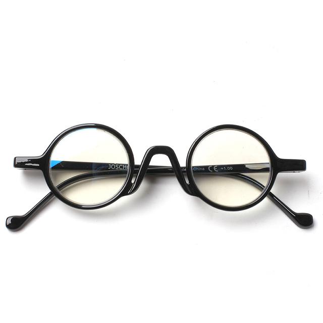 Retro Round Reading Glasses Blue Light Blocking Mini Small