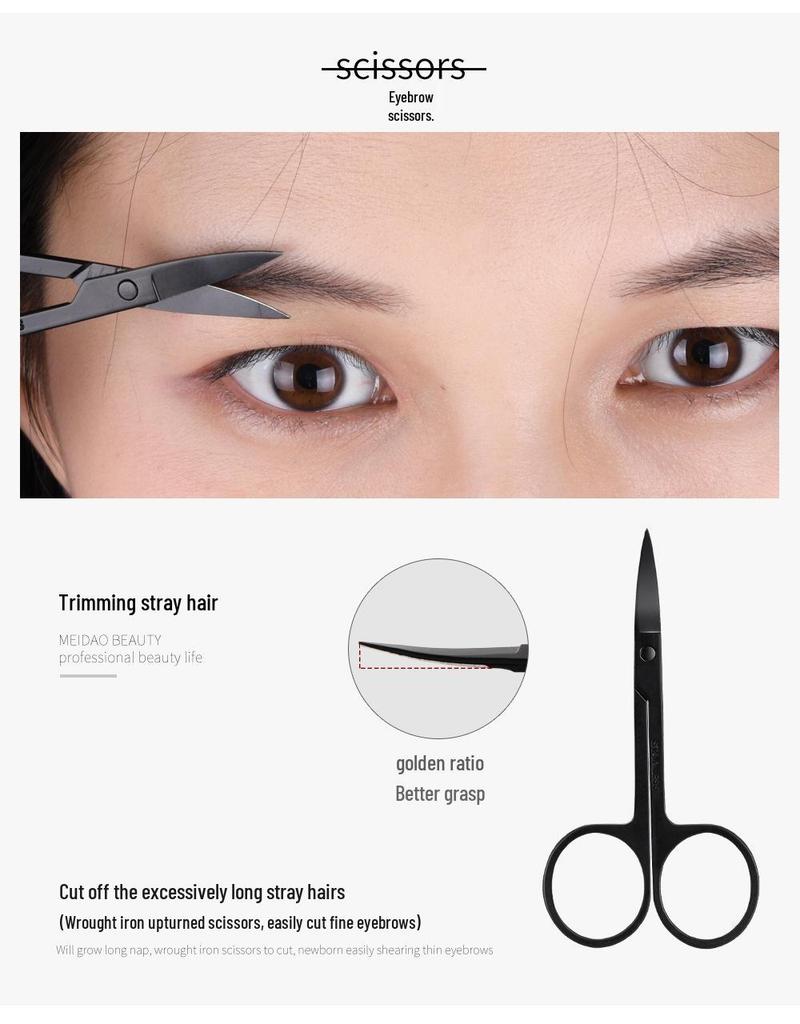 Detachable Eyebrow Razor & Scissors Beauty Set with Eyelash Brush and Comb