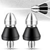 Pressure Nozzle 1 Front 6 Rear Sewer Jetter Nozzle Pressure Washer Adapter Sewer Cleaning Tool 1/4Inch Quick Connector