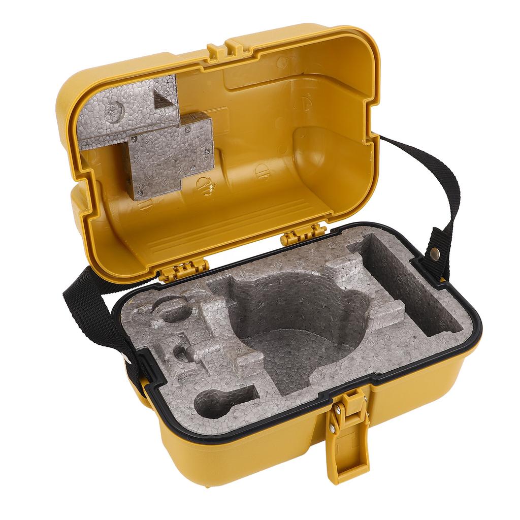 Surveying Level Case Leveling Instrument Case Single Lock Plastic Total Station Level Storage Box for Surveying Equipment Yellow