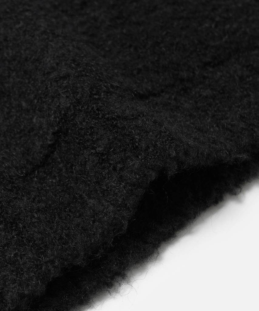 FRIZMWORKS Wave Boucle Knit Hoody _ Black