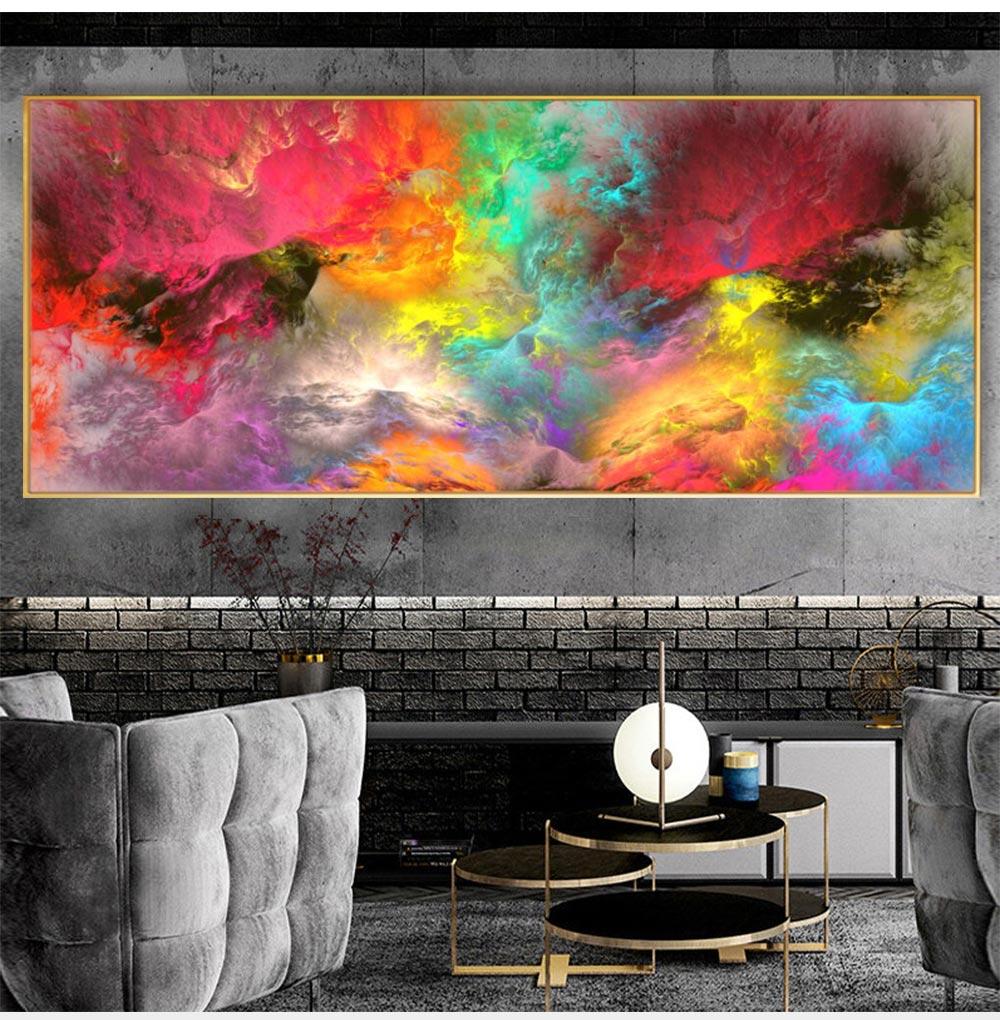 Abstrakte Fantasie Wolke Gemälde Wand Kunst Bunte Textur Leinwand Landschaft Poster und Drucke Wohnzimmer Home Decor Cuadros