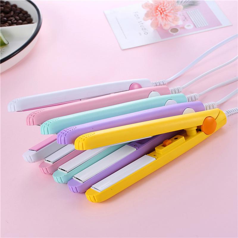 Dual-Use Bang Straightener & Curler: Compact, Low Power, Mini Iron for Dormitory Use