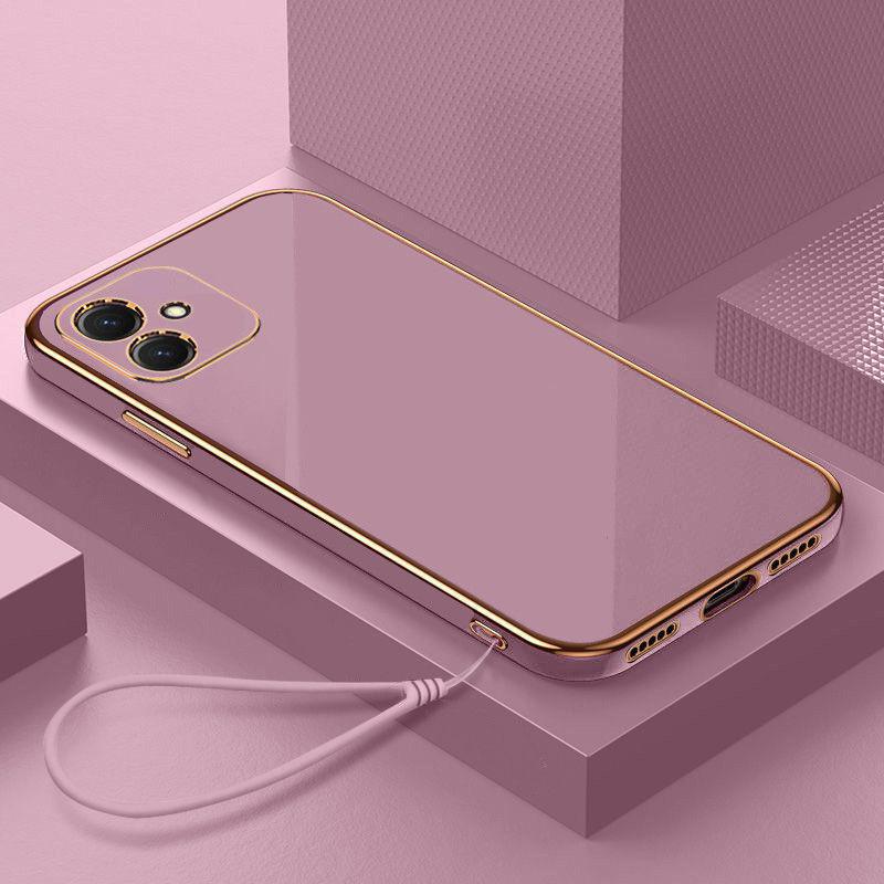 Pro Samsung Galaxy A05 Pouzdro Samsung SM-A055F Pouzdro na telefon Rovný okraj Galvanické pokovování Nárazuvzdorný Silikonový Zadní Měkký Kryt