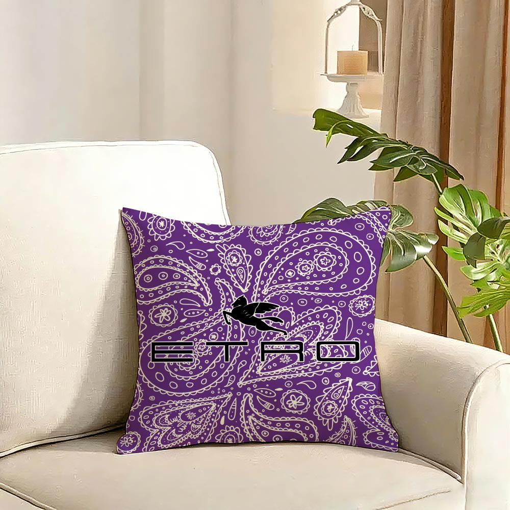 Classic Design EEtroS Cushion Cover Reversible Plush Pillow Cover Soft Fluffy Home Decor for Sofa Bedroom