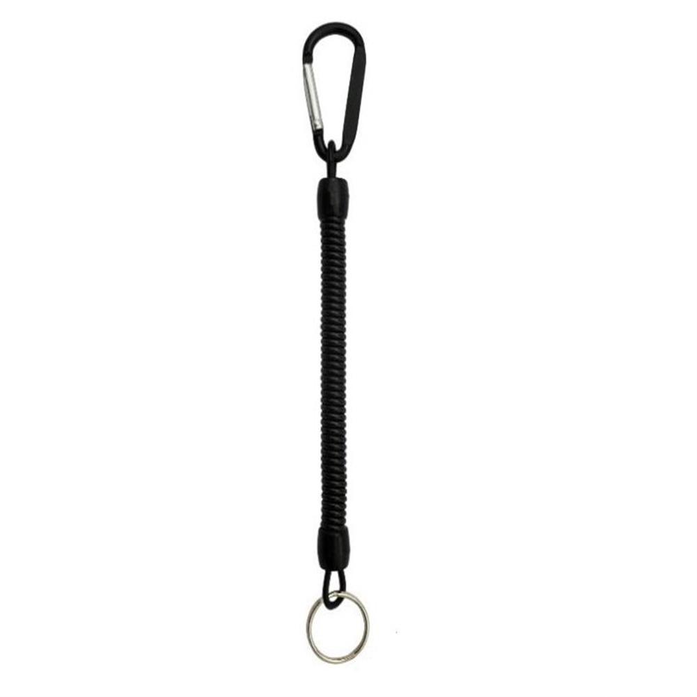 Portable Carabiner Telescopic Spring Rope Anti-rust Anti-drop Buckle Tool (18cm Thick)