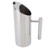 Water Pitcher 1L 304 Stainless Steel Straight Body Drink Pitcher with Spill Proof Spout for Cocktail Flower Tea Cold