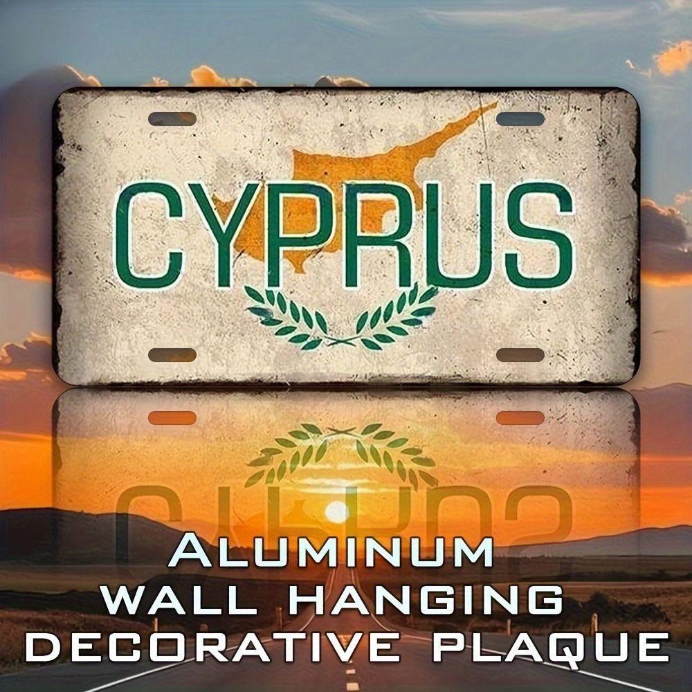 Souvenir Number for the Car , Car Number Plate for Interior Decoration, Metal, 15x30 Cm