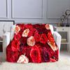 Rose Flower Pattern Blanket Sofa  Blankets for Beds Super Soft Warm Blanket Cover Flannel Throw Blanket Flannel Blanket