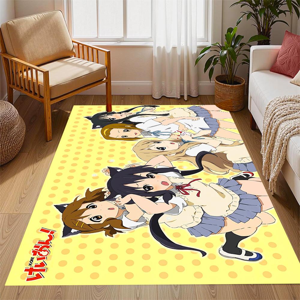 Anime Characters Pose Carpet Suitable for Entryway Study Room Outdoor Dining Room Antislip Carpet Anime Office Decor Best for Christmas