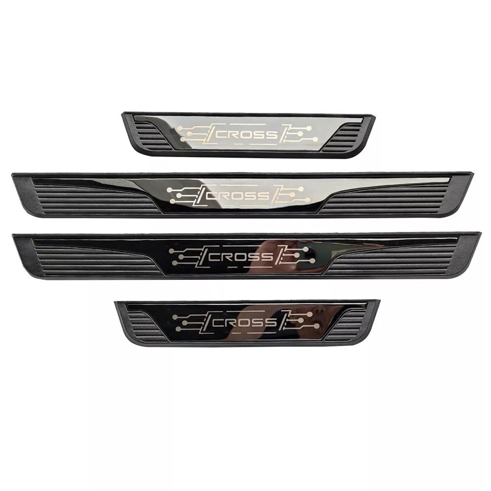 

For Hongqi E-HS9 Car Door Sill Pedal Protector Styling Auto Stickers Cover Accessories 2024 2025 чорний