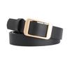 Stylish Minimalist Belt For Women Golden Hardware Detailing Slim Fit Faux Leather Design