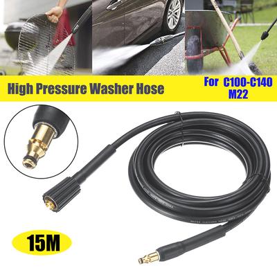 High Pressure Washer Hose M22 18Mpa 5/10/15m Black Garden Washer Pipe Sprayer Hose for Nilfisk C100