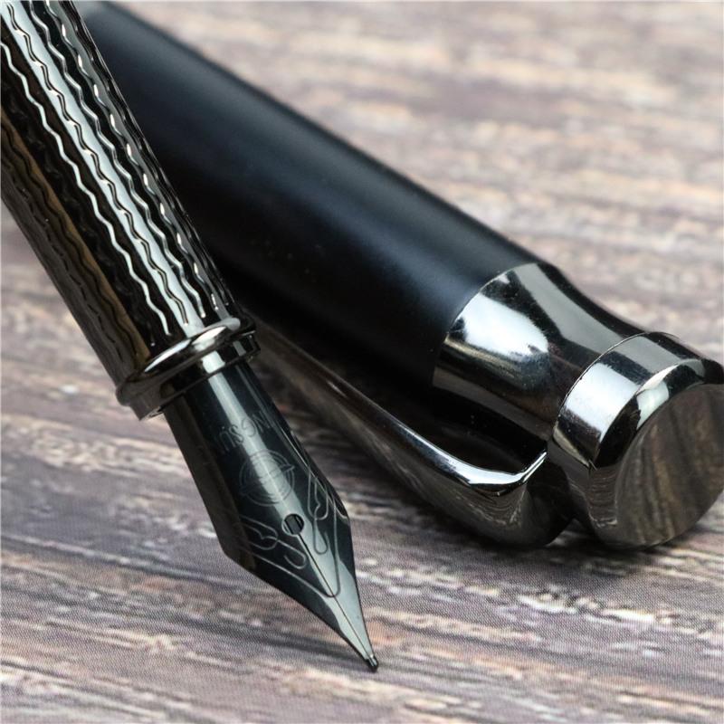 Luxury fountain pen, high-end metal copper pen body, 0.5 pointed office gift pen, student practice pen
