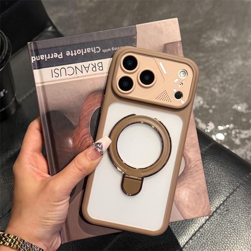 Applicable To iPhone17promax Mobile Phone Case, Armor, Magnetic Suction Bracket, Apple 16 Large Windows, Anti-drop 15 Protective Case.