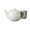 Ale-net Teapot, 350cc, Polka Dot Light Snow Pattern, Lightweight, Porcelain, Stylish