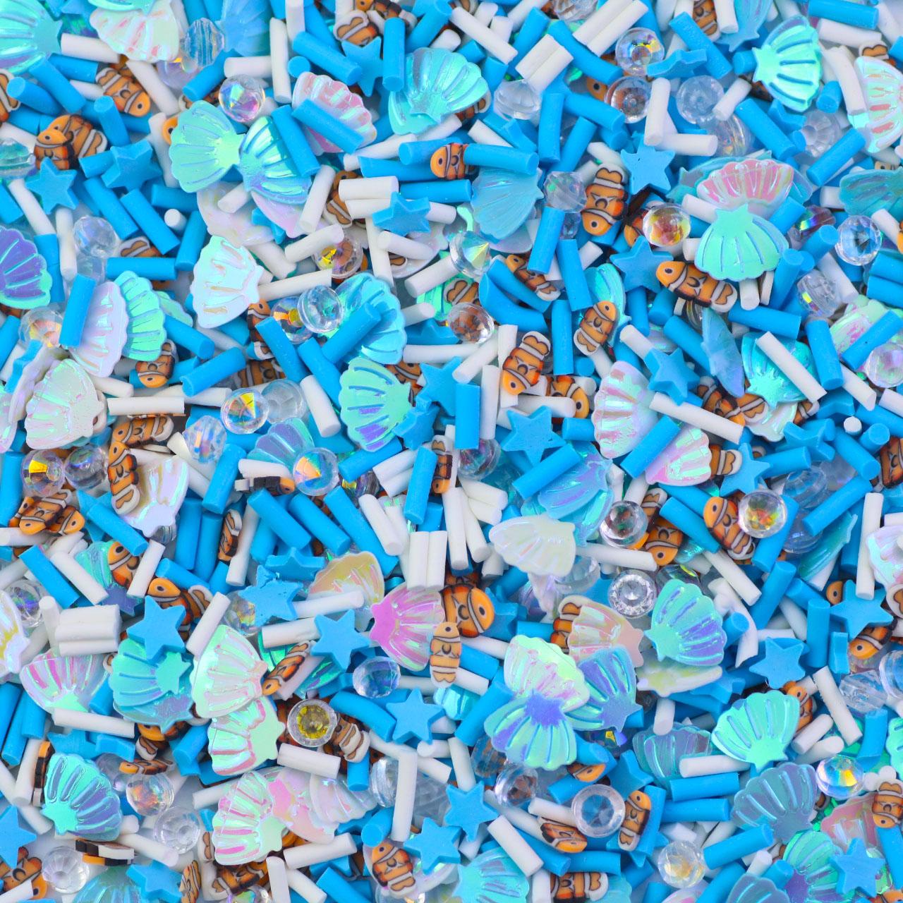 500G Sea Animal Polymer Clay Fish Polymer Clay Sprinkles Slices for Slime Filler DIY Clay Crafts Decoration Nail Art 500g/bag