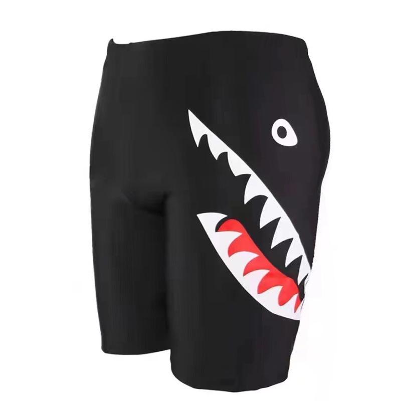 Men's Mid-Length Swimming Trunks: Long Boxer Style for Beach or Hot Springs, Available In Large Sizes