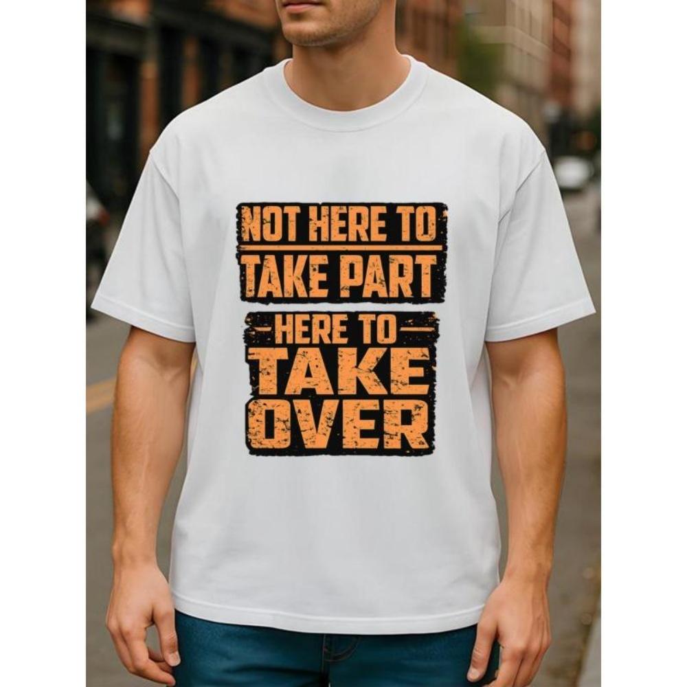 

European Sizes Men S Casual Short-Sleeved Round-Neck T-Shirt _ Bold Declaration Print, Lightweight and Comfortable, Suitable for Outdoor Sports S чёрный