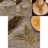 Bohemian Angel Wings Necklace With Geometric Pendant And Multilayer Chain For Women And Men